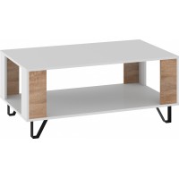 Žurnālgaldiņš BOSS-05, Balts/Gaišais ozols
